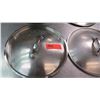 Image 2 : Qty 4 Misc Size Stainless  Steel Pot Lids w/ Handles