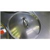 Image 3 : Qty 4 Misc Size Stainless  Steel Pot Lids w/ Handles