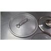 Image 2 : Qty 7 Misc Size Stainless  Steel & Glass Pot Lids w/ Handles