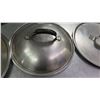 Image 9 : Qty 7 Misc Size Stainless  Steel & Glass Pot Lids w/ Handles