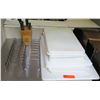 Image 1 : Multiple Misc White Plastic Cutting Boards, Dish Racks & Knife Set w/ Wood