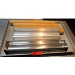 Baking Sheet with Multiple Misc Tube Pans & Wooden Rolling Pins