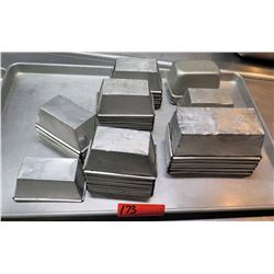 Multiple Misc Stainless Steel Square Cake Pans, Meat Loaf Pans, etc