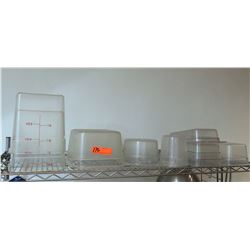 Multiple Misc Size Plastic Round Square Storage & Measuring Containers