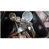 Image 2 : Plastic Bin w/ Multiple Misc Metal & Plastic Utensils - Spatulas, Ladles, etc
