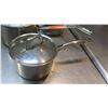 Image 2 : Qty 3 Misc Sizes Large Sauce Sauté Pots w/ Long Handles - 1 w/ Lid