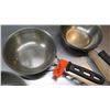 Image 3 : Qty 3 Misc Sizes Frying Sauté Pans w/ Rubber Handles