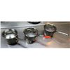 Image 1 : Qty 3 Misc Sizes Large Sauce Sauté Pots w/ Long Handles & Lids