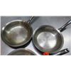 Image 2 : Qty 3 Misc Sizes Frying Sauté Pans w/ Long Metal Handles