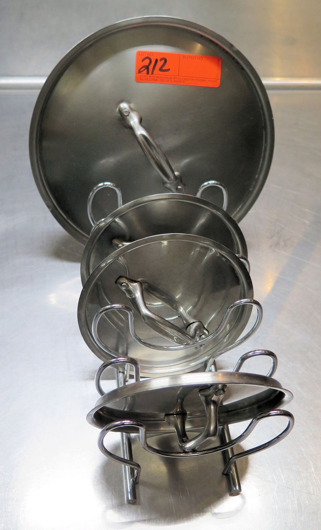 Bucket Lid Drying Rack Qty 4 Pot Lids Covers on Metal Drying Rack