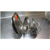 Image 2 : Qty 4 Pot Lids Covers on Metal Drying Rack