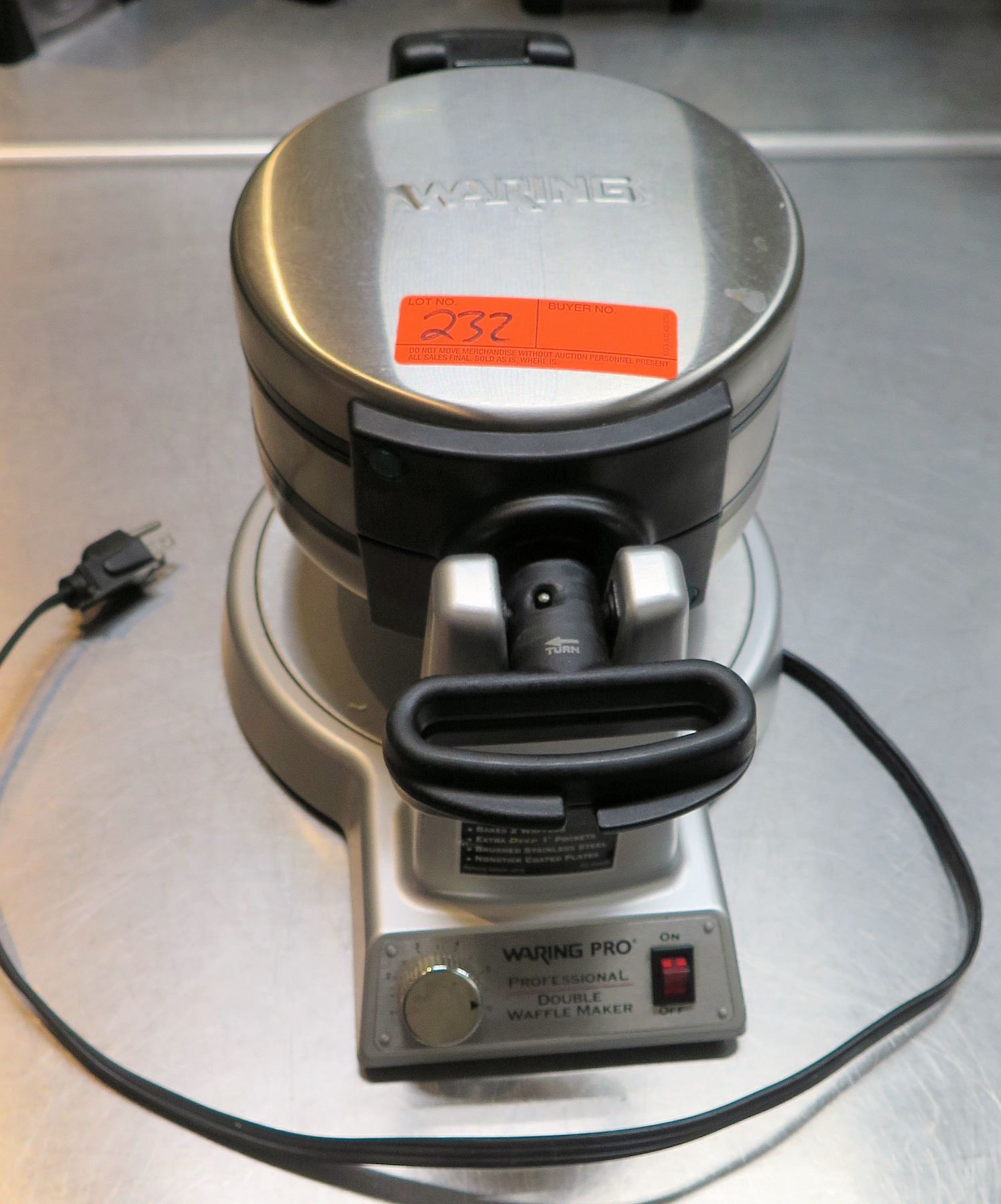 Waring Pro Professional Restaurant Style Double Waffle Maker - Oahu