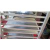 Image 8 : Rolling Sheet Pan Rack Shelf w/ Misc Baking Sheets, 26"L x 21"W x 70"H