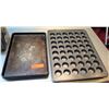 Image 1 : Multiple Misc Large Baking Cookie Sheets & Muffin Tins Pans