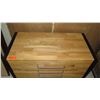 Image 2 : Rolling Wooden Kitchen 6 Shelf Cabinet w/ Contents - Stencils, etc, 40"L x 20"D x 33"H