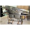 Image 1 : Qty 2 Sinks w/2 Compartments (one disassembled) 96"L x 30"W (no legs), 91"L x 34"W x 37.5"H (has leg