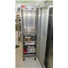 Image 2 : Tall Rolling Enclosed Mobile Pan Cooling Rack Shelf w/ Solid Door, 30.5"L x 20"W x 69.5"H