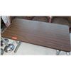 Image 2 : Folding Wooden Work Prep Conference Table w/ Steel Legs, 48"L x 24"W x 28.5"H