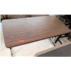 Image 1 : Folding Wooden Work Prep Conference Table w/ Steel Legs, 48"L x 24"W x 28.5"H