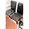 Image 1 : Two Tall Black Leather High Back Chairs