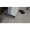 Image 2 : Tall White Wood Wheeled Rolling Room Divider