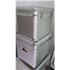 Image 8 : Qty 3 Metal Silver Stacking Boxes w/ Locks