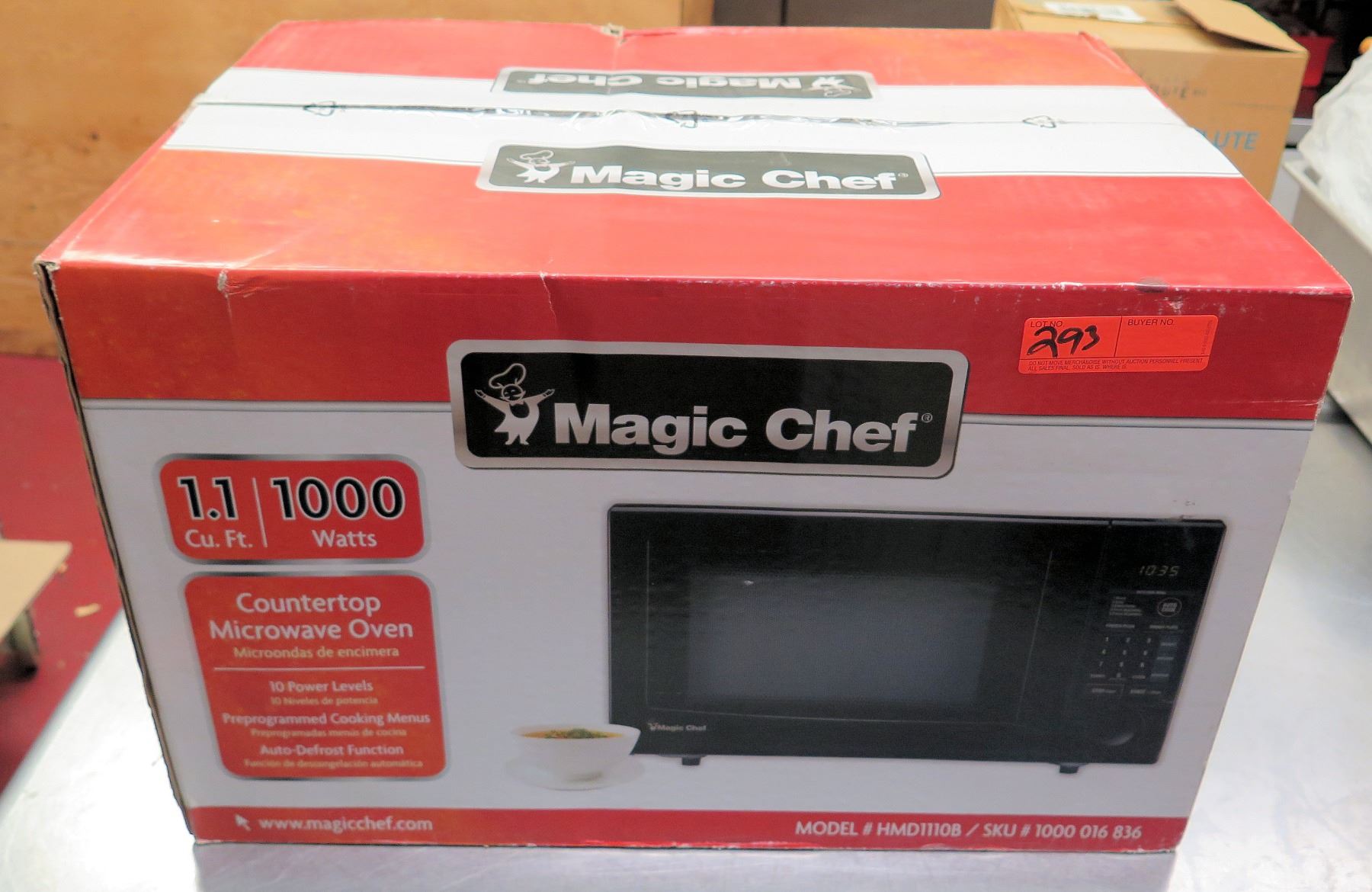 Magic Chef Box New Magic Chef 1000 Watts Microwave Oven in Box - Oahu Auctions