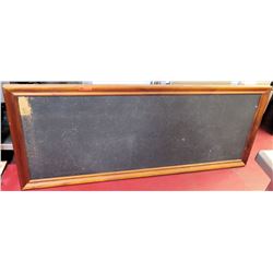 Large Wood-Framed Black Corkboard (Koa?)