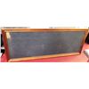 Image 1 : Large Wood-Framed Black Corkboard (Koa?)
