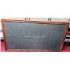 Image 1 : Large Wood-Framed Black Corkboard (Koa?)