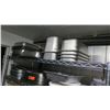 Image 2 : Large Metal Adjustable Kitchen Shelf Unit on Wheels w/ Misc Containers