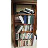 Image 1 : Wooden Shelf Cabinet w/ Multiple Misc Cookbooks