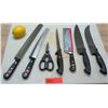 Image 1 : Qty 6 Wusthof Classic Pro Chef Knives & Cooking Scissors