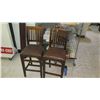 Image 10 : Qty 3 Round Bar-Height Tables & 4 Upholsterded Barstools