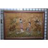 Image 1 : Framed original Oriental painting signed by artist, 23 1/2" X 35 1/2"