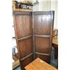 Image 2 : Antique three section drape panel oak room divider, each panel is 66" X 18"