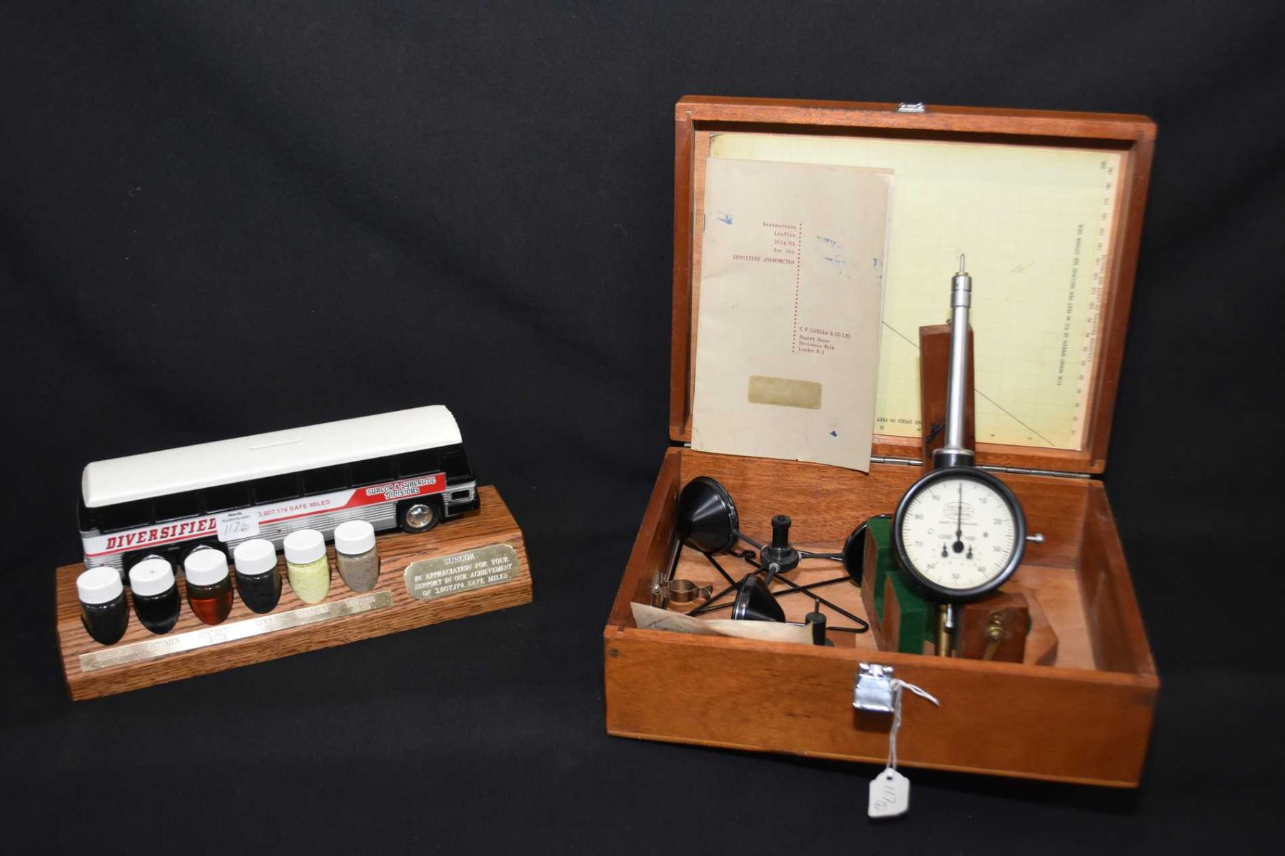 Vintage Sensitive Anemometer by C.F. Casella, London in fitted wooden ...