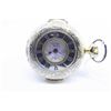 Image 2 : Swiss size 12 half (demi) hunter 17 jewel pocket watch, dating to 1960's with split nickel plate ste