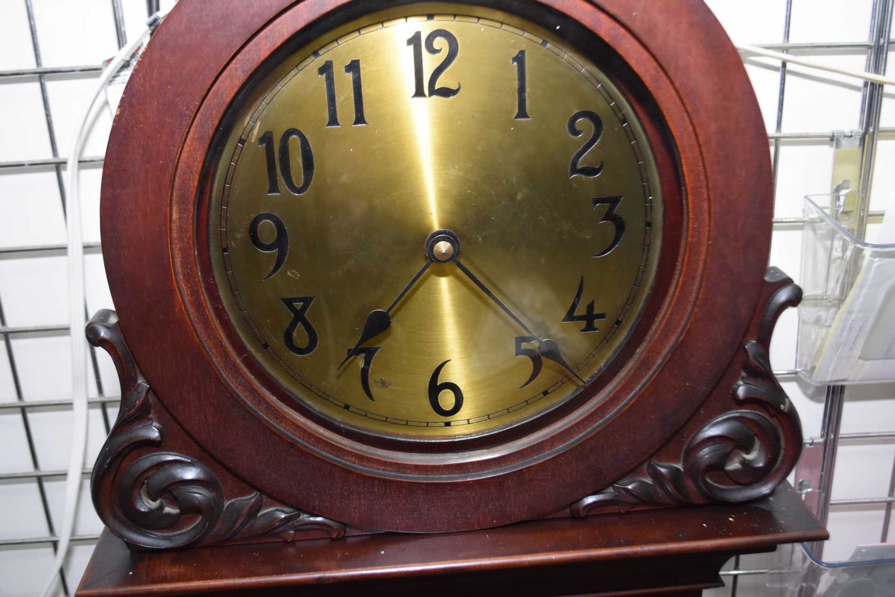 Antique long case clock with two chain weight driven chiming movement ...