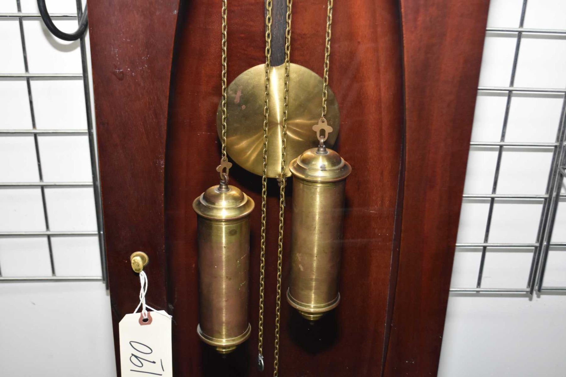 Antique long case clock with two chain weight driven chiming movement ...