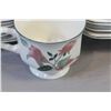 Image 2 : Mikasa silk flowers dinnerware including setting for six of dinner and lunch plates, soup bowls, cup