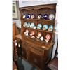 Image 1 : Antique oak Welsh dresser with two drawers and two raised floral carved panel doors