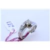 Image 2 : Ladies 18kt white gold and platinum diamond ring set with .35ct brilliant white center diamond with 