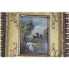 Image 2 : Three small gilt framed oil paintings of 18th century pastoral scenes, two signed by Van Thoren 3 1/