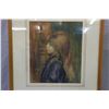 Image 1 : Two framed prints including large mother and child and a small portrait of a young girl by Renoir