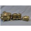 Image 1 : Three antique cast jewellery caskets including two Art Nouveau and one etched Victorian style