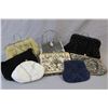 Image 1 : Eight vintage evening purses including beaded, clutch purses, metallic etc.