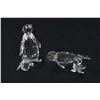 Image 1 : Four Swarovski crystal figurines including 3 1/4" penguin, a 1 1/4" baby penguin plus a seal and bab