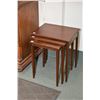 Image 1 : Set of three mid 20th century mahogany nesting tables