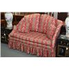 Image 1 : Cotton upholstered loveseat with matching pillows and two accent pillows